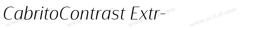 CabritoContrast Extr字体转换